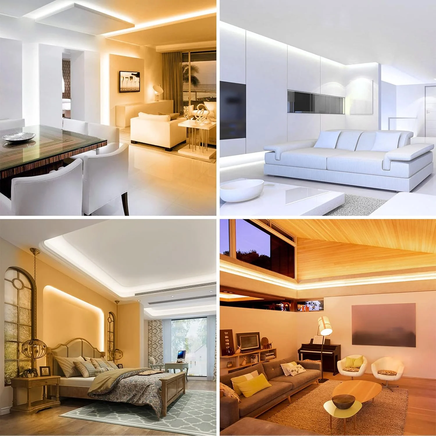 Lepro 10M LED Strip Lights with Remote and Plug, Warm White to Cool Daylight, Whiteness and Brightness Adjustable, Stick-on LED Tape for Mirror, Bed, Stair, Cabinet and More - Image 7