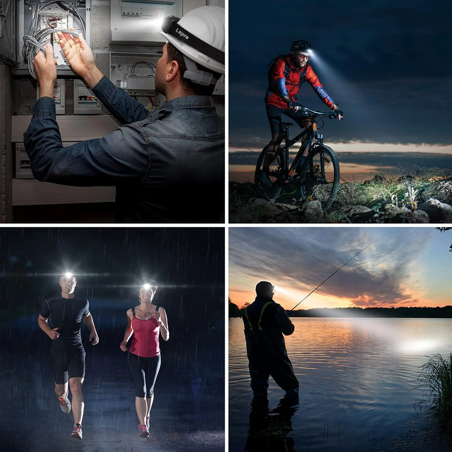 Lepro Head Torch, [2 Pack] Super Bright Led Rechargeable Headlamp with Motion Sensor, Long Runtime, 5 Lighting Modes, Red Lights, Waterproof Lightweight Headlight for Running Camping - Image 8