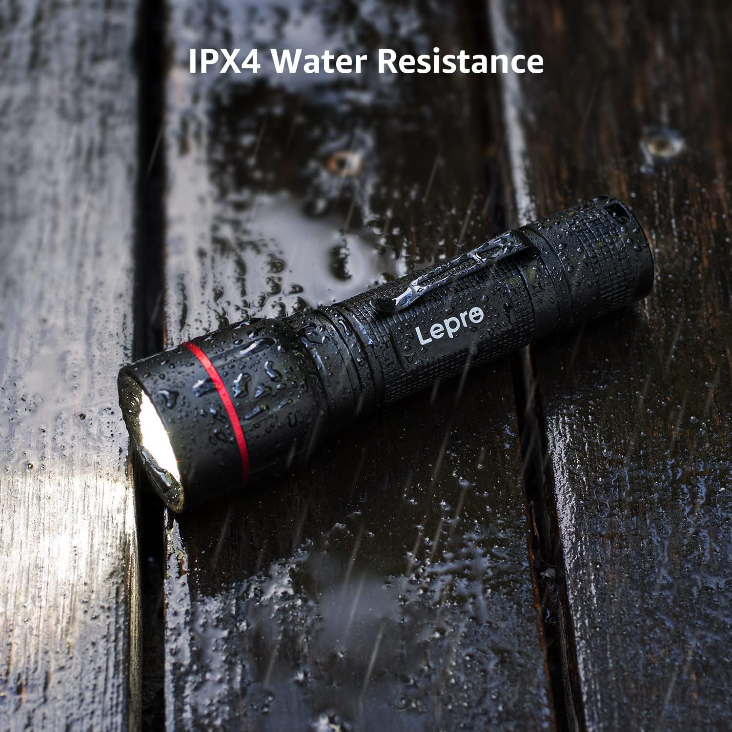 Lepro LED Torch with Clip, LE2050 Super Bright Flashlight, 5 Modes, Zoomable, Waterproof, Handheld, Lightweight, Powered AAA Battery, for Camping, Outdoor Indoor Emergency Use, Dog Walking, 2 Pack - Image 6