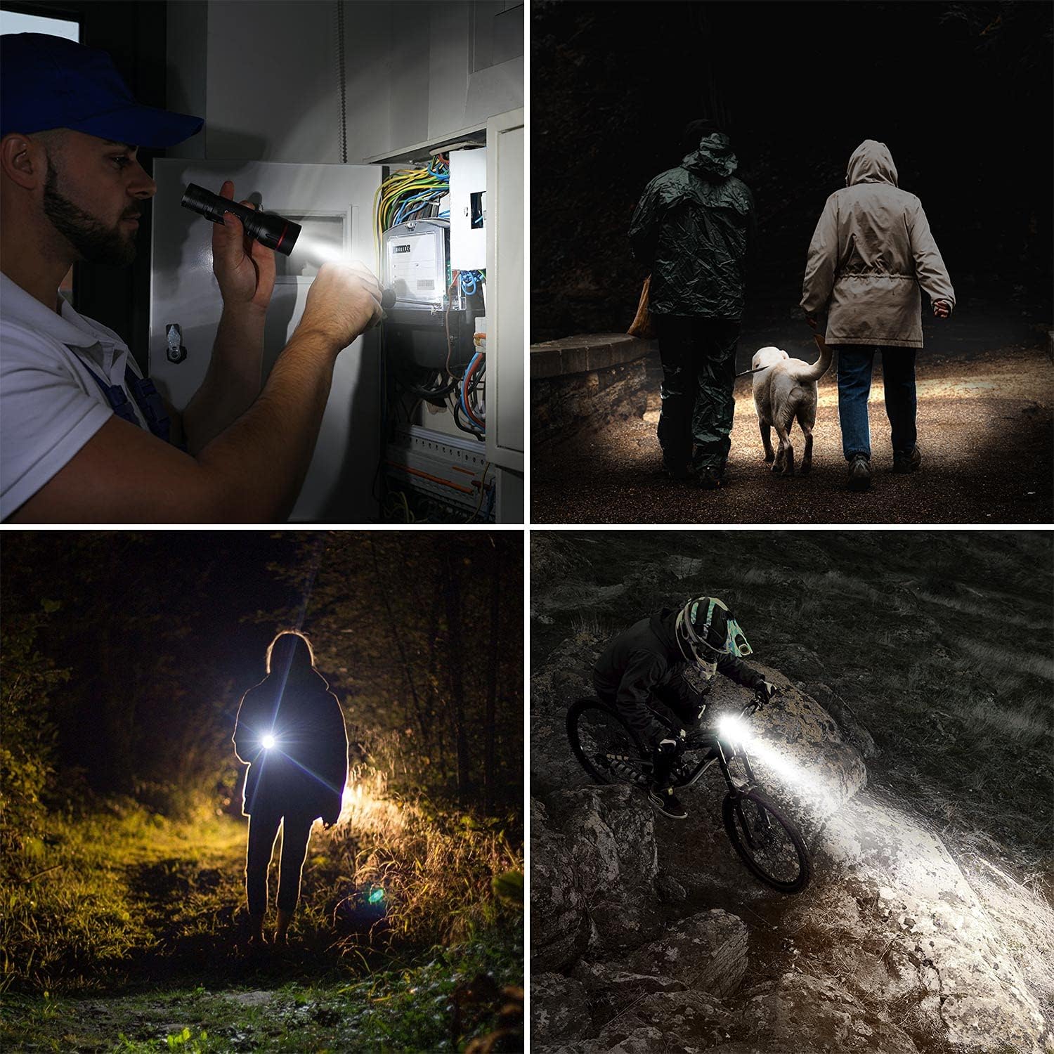 Lepro LED Torch with Clip, LE2050 Super Bright Flashlight, 5 Modes, Zoomable, Waterproof, Handheld, Lightweight, Powered AAA Battery, for Camping, Outdoor Indoor Emergency Use, Dog Walking, 2 Pack - Image 7
