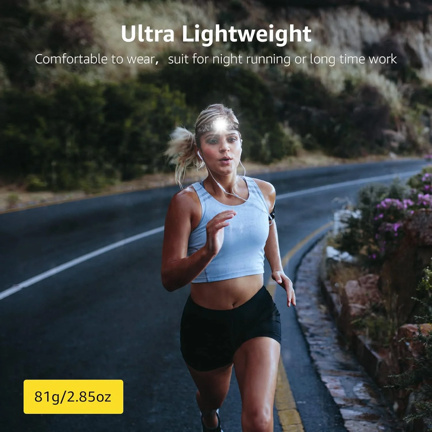 LE Head Torch Rechargeable, [2 Pack] Super Bright LED Headlamp Waterproof with 5 Lighting Modes, 30 Hours Runtime, Red Warning Lights, Lightweight Headlight for Running - Image 6
