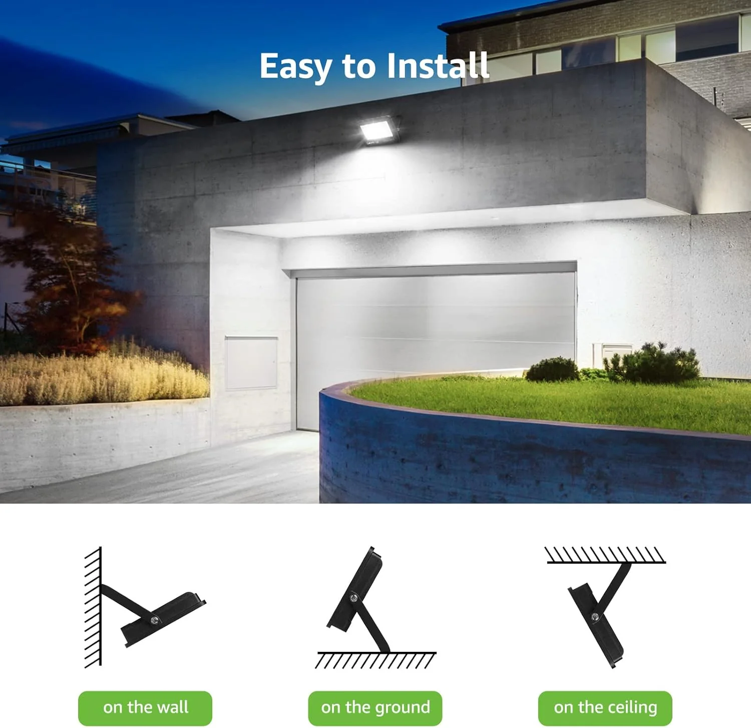 Lepro 20W LED Floodlight Outdoor, 1700 Lumen LED Security Light, Waterproof IP65, Daylight White LED Outdoor Lights, Ultra Thin Flood Light for Front Door Garden [Without Sensor] - Image 7