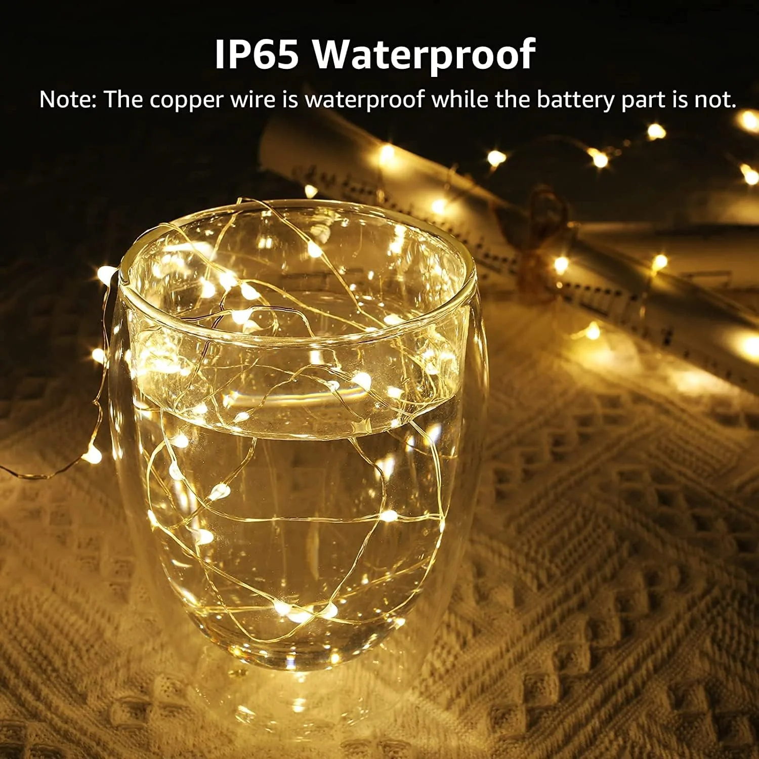 LE Battery Fairy Lights, 1M 20 LED Small Fairy Lights, Warm White Christmas Lights, Battery Powered Mini Copper Wire Lights for Halloween, Christmas Tree, Party, Table Decorations, Pack of 4 - Image 4