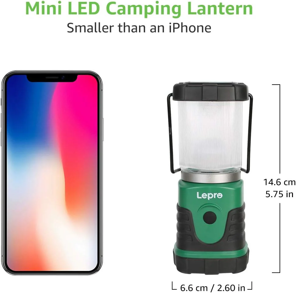 Lepro Camping Lantern, Portable Mini Camping Light, 4 Lighting Modes, Water Resistance IPX4, Suit for Camping, Hiking, Fishing, Emergency, Power Cuts and More, 3 AA Battery Powered, Pack of 4 - Image 6