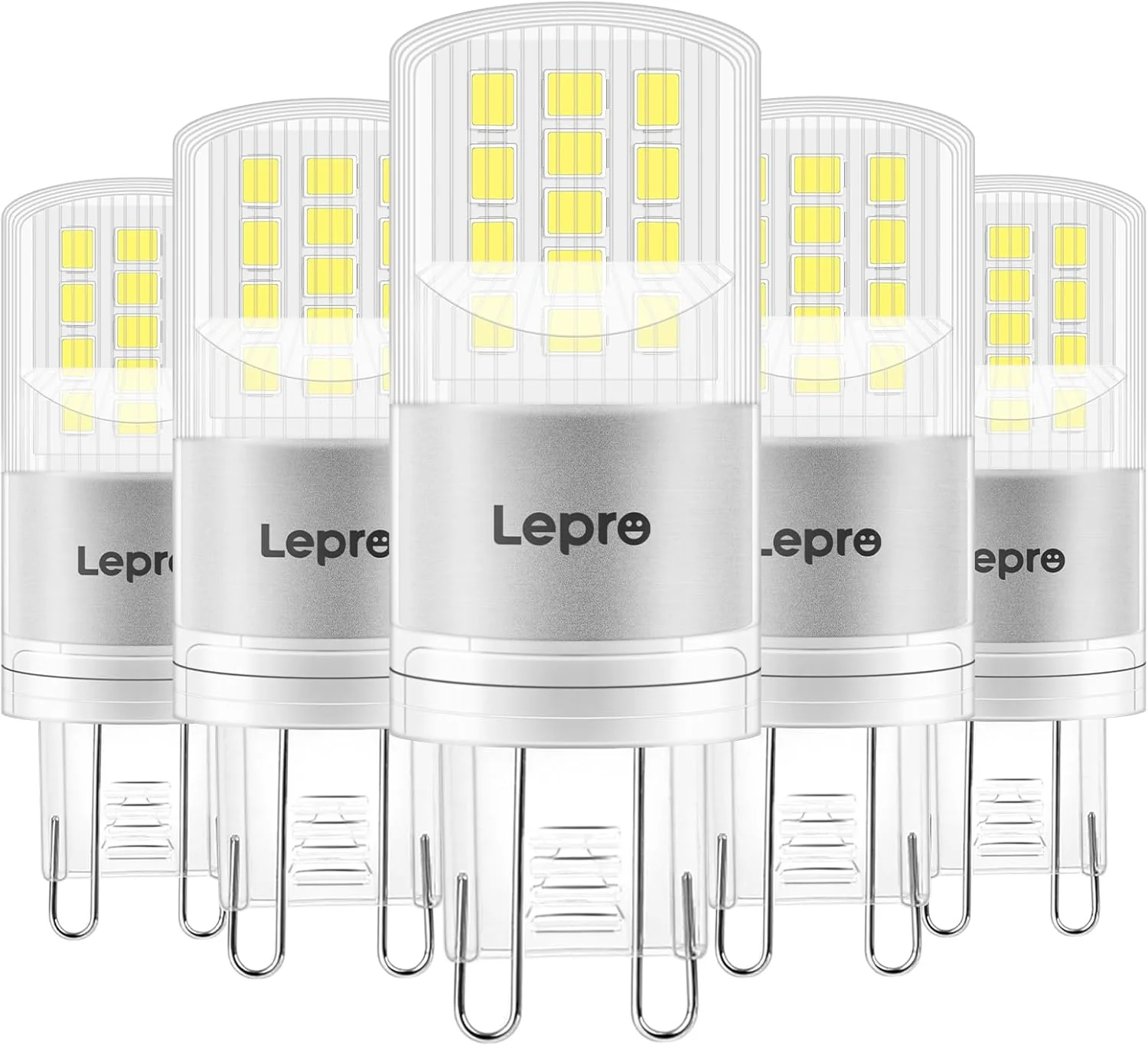 Lepro G9 LED Bulbs Cool White, 3.8W 470lm G9 LED Bulb, 40W Equivalent G9 Capsule Bulb, Energy Saving LED G9 Bulbs Cool White 6000K, AC 220V-240V, Non-dimmable, Pack of 5