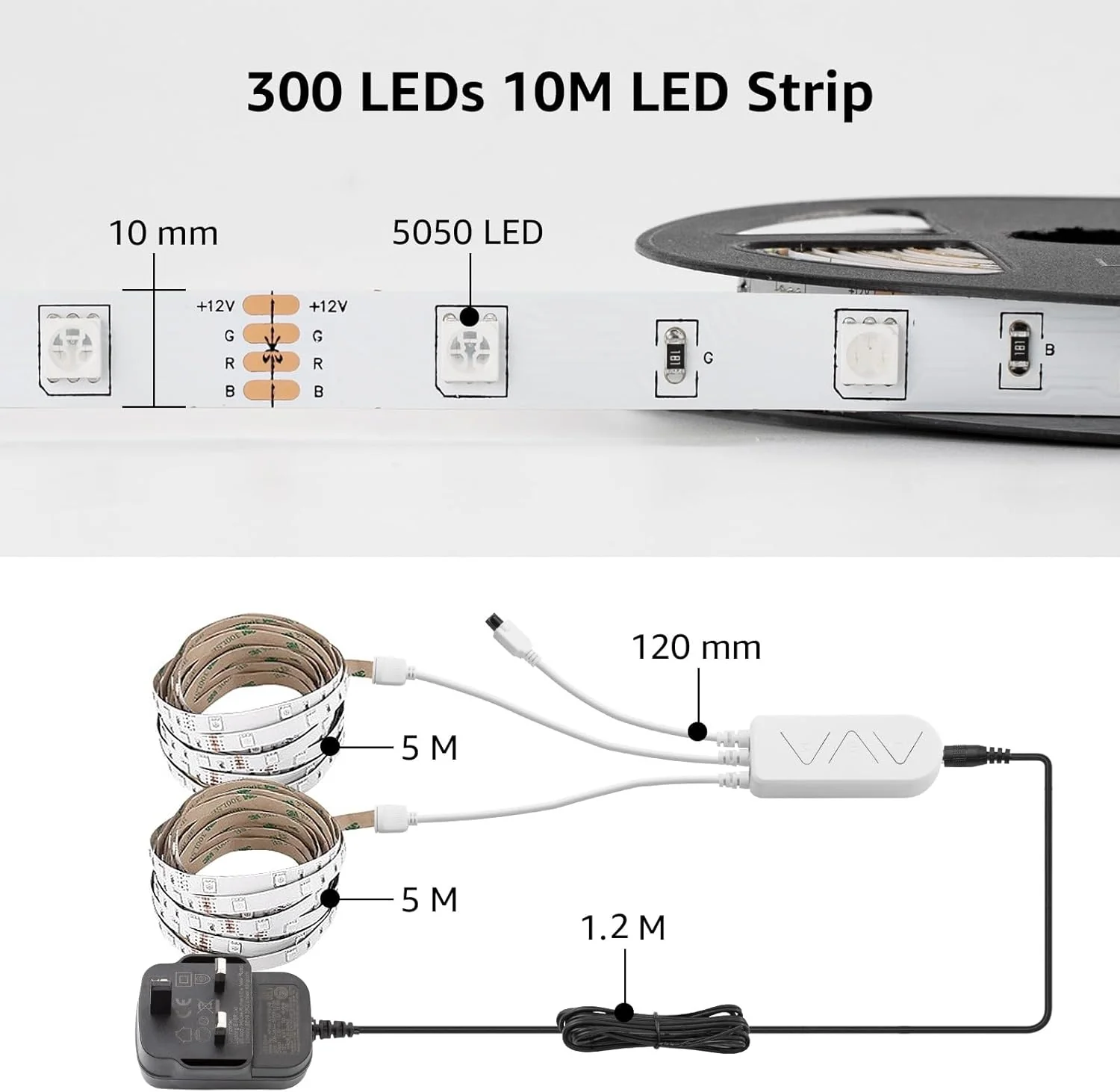 Lepro Alexa Smart LED Strip Light 5M, WiFi RGB LED Lights for Bedroom, Smart Life App Control, Works with Alexa & Google Assistant, Colour Changing Strip Lights for Kitchen Party Christmas - Image 9