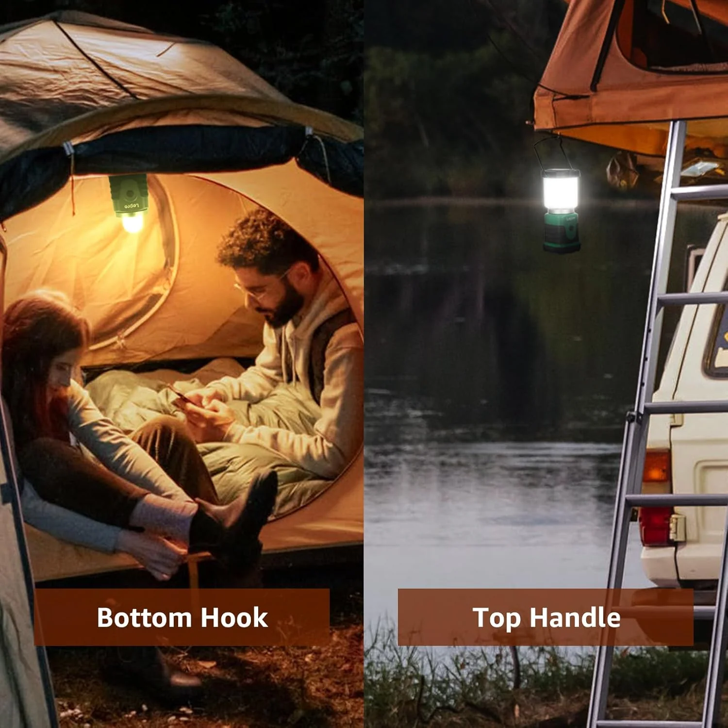 Lepro Camping Lantern Battery Powered, Portable Small Camping Tent Lights AA Battery Operated, Dimmable Warm White to Daylight Modes, Battery Lantern for Indoors, Emergency Lighting for Power Cuts - Image 4