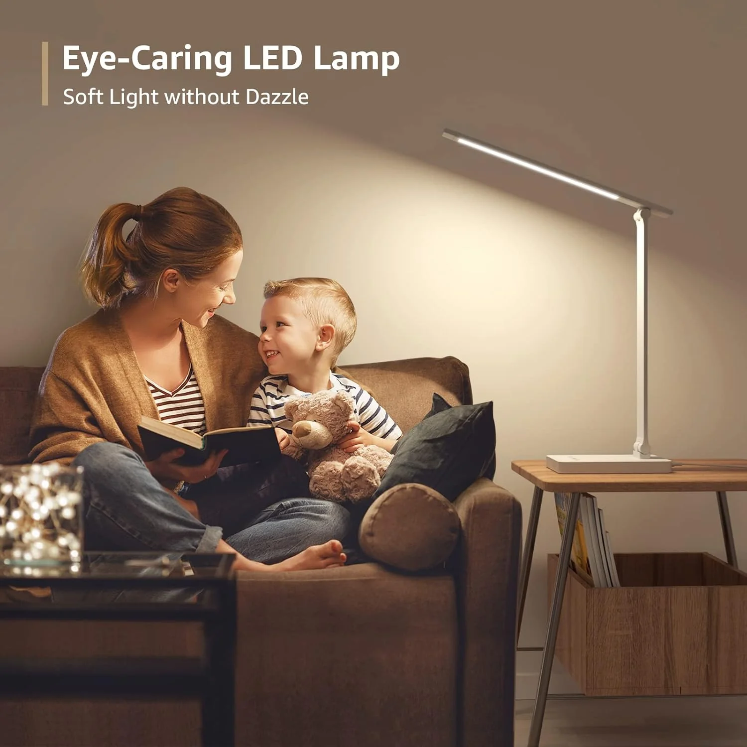 Lepro LED Desk Lamp, Desk Lamp with Power Adapter, 655lm, Desk Lamps Office with USB Charging Port, 5 Brightness Levels x 3 Colour Mode, Touch Control Daylight Lamp for Office, Nails, Study, Bedroom - Image 5