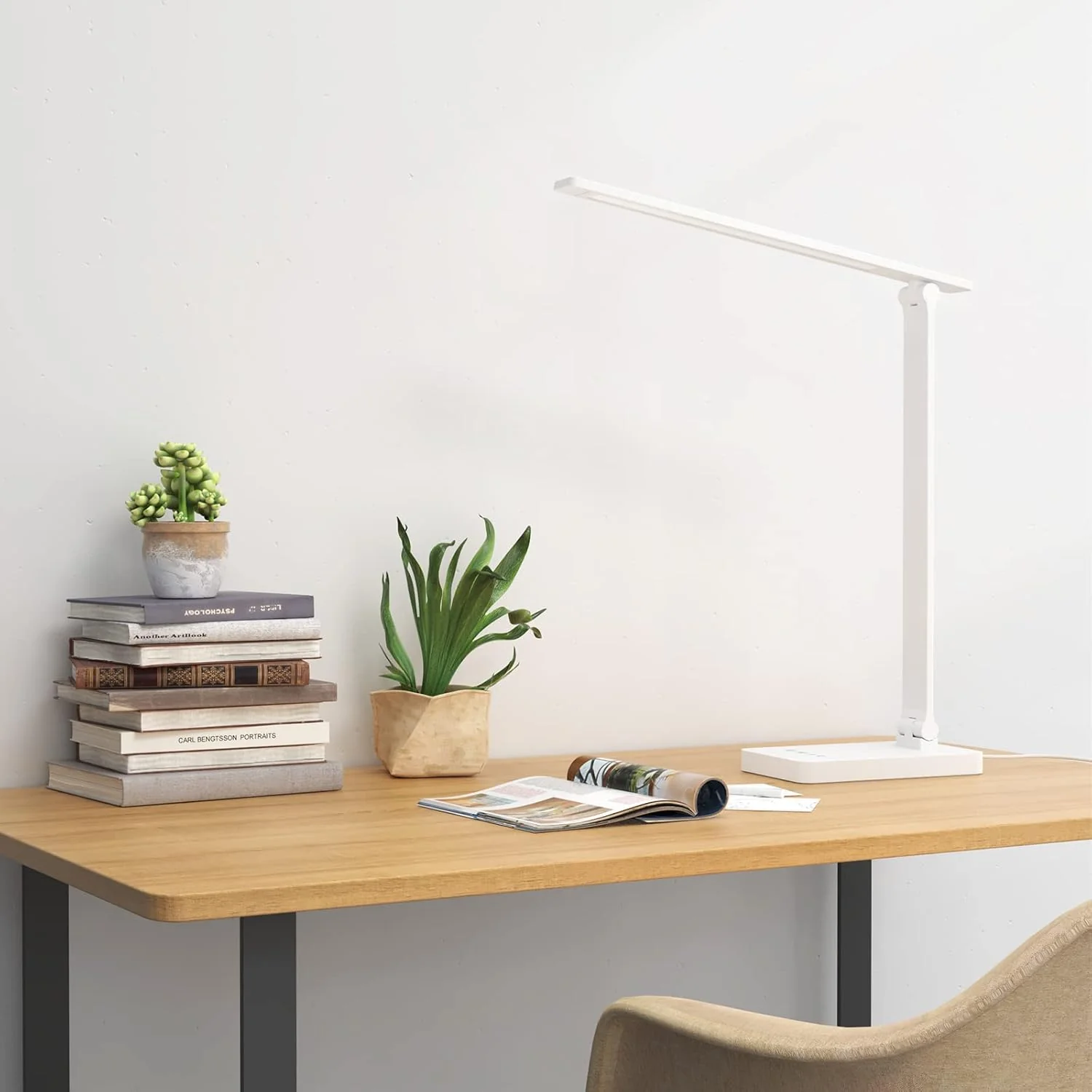 Lepro LED Desk Lamp, Desk Lamp with Power Adapter, 655lm, Desk Lamps Office with USB Charging Port, 5 Brightness Levels x 3 Colour Mode, Touch Control Daylight Lamp for Office, Nails, Study, Bedroom - Image 8