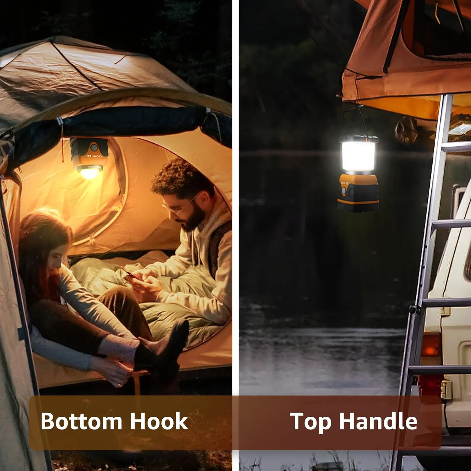Lepro Camping Lantern, 1000 Lumen Camping Lights Battery Powered, Dimmable Warm White and Daylight Modes, Battery Lantern for Power Cuts, Emergency Lighting, Suit for Hiking, Fishing, Tents, etc. - Image 5
