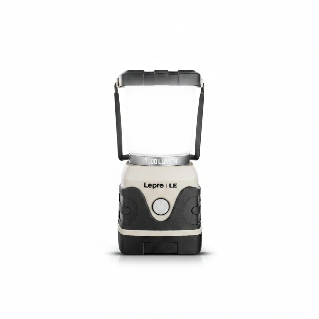 LE Camping Lantern, 1000 Lumen Camping Lights Battery Powered, Dimmable Warm White and Daylight Modes, Battery Lantern for Power Cuts, Emergency Lighting, Suit for Hiking, Fishing, Tents, etc.