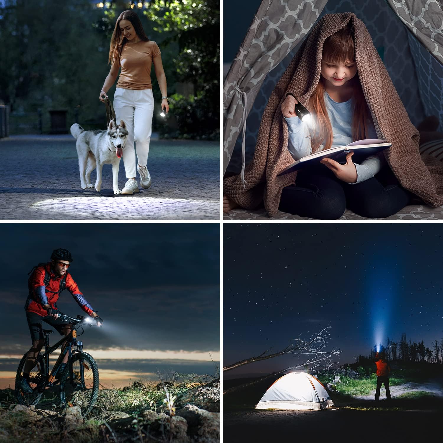 LE LED Torch Battery Powered, LE1000 Bright Hand Flashlight, Adjustable Focus, Water Resistant, Lightweight, for Power Cut, Camping, Dog Walking, Easy to Use Small Torch, Gift for Kids Men Dad Him - Image 4