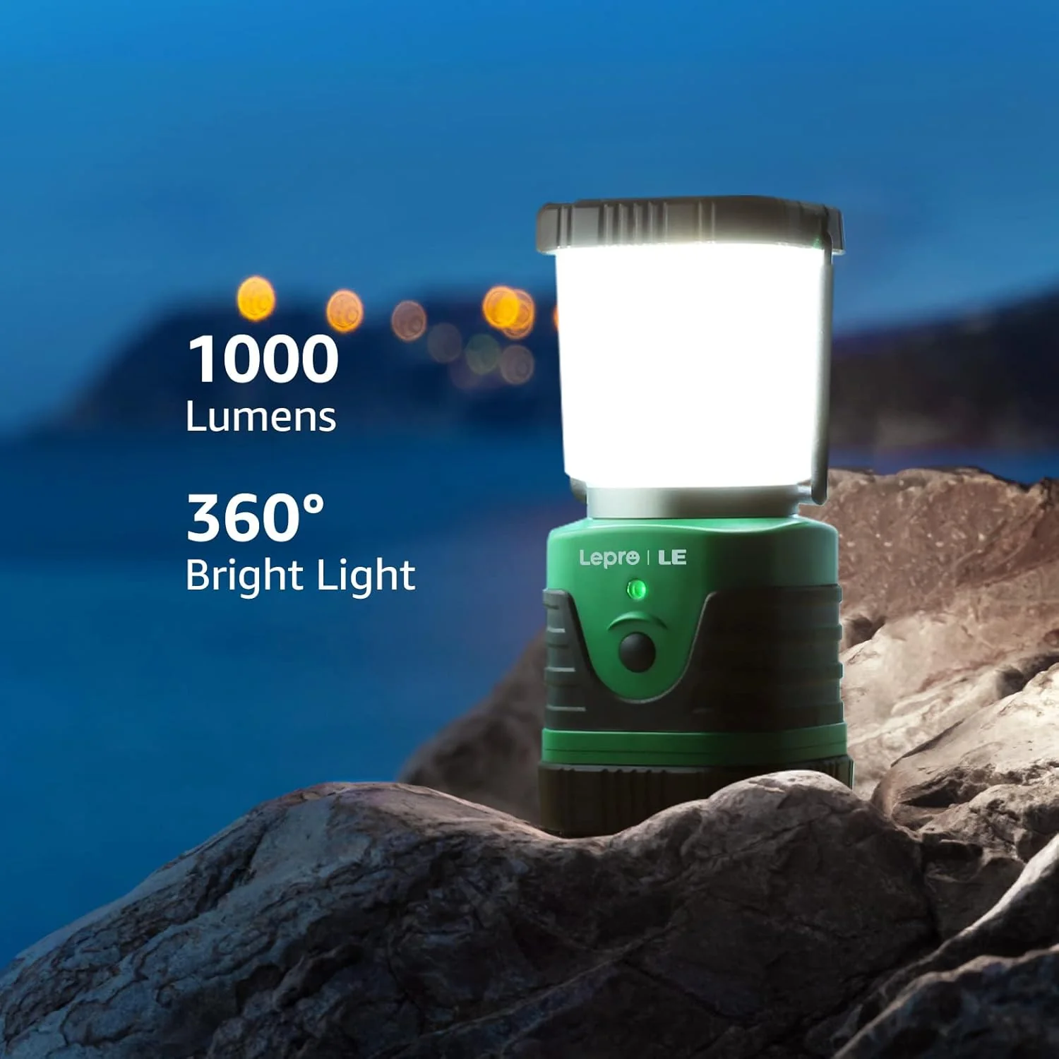 LE Camping Light Rechargeable, 1000 Lumen Camping Lantern, Dimmable 4 Modes Camping Tent Lights with 4400mAh Power Bank, Camping Accessories, Rechargeable Lantern for Outdoors, Power Cuts and More - Image 6