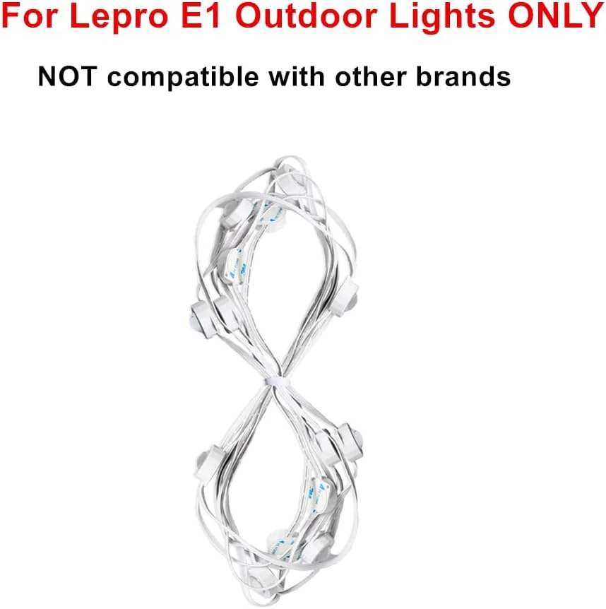 Lepro 7.5m/25ft E1 Permanent Outdoor Lights Accessories, Single Strand Without Adaptor and in-line Controller - Image 2