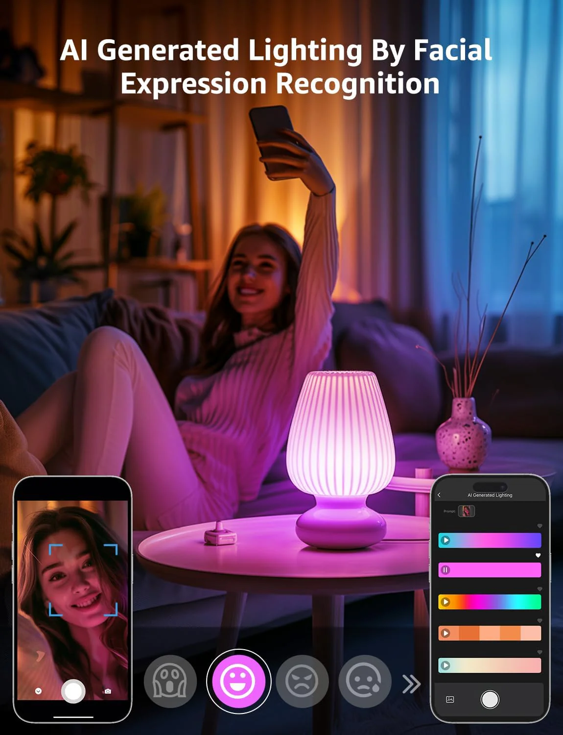 Lepro AI Smart Bulb E14, Music Sync Bluetooth & WiFi Bulb, Voice Control Screw Bulb, Personalized AI Lighting Designer, Color Changing Candle Bulb, Work with Alexa & Google Assistant - Image 10