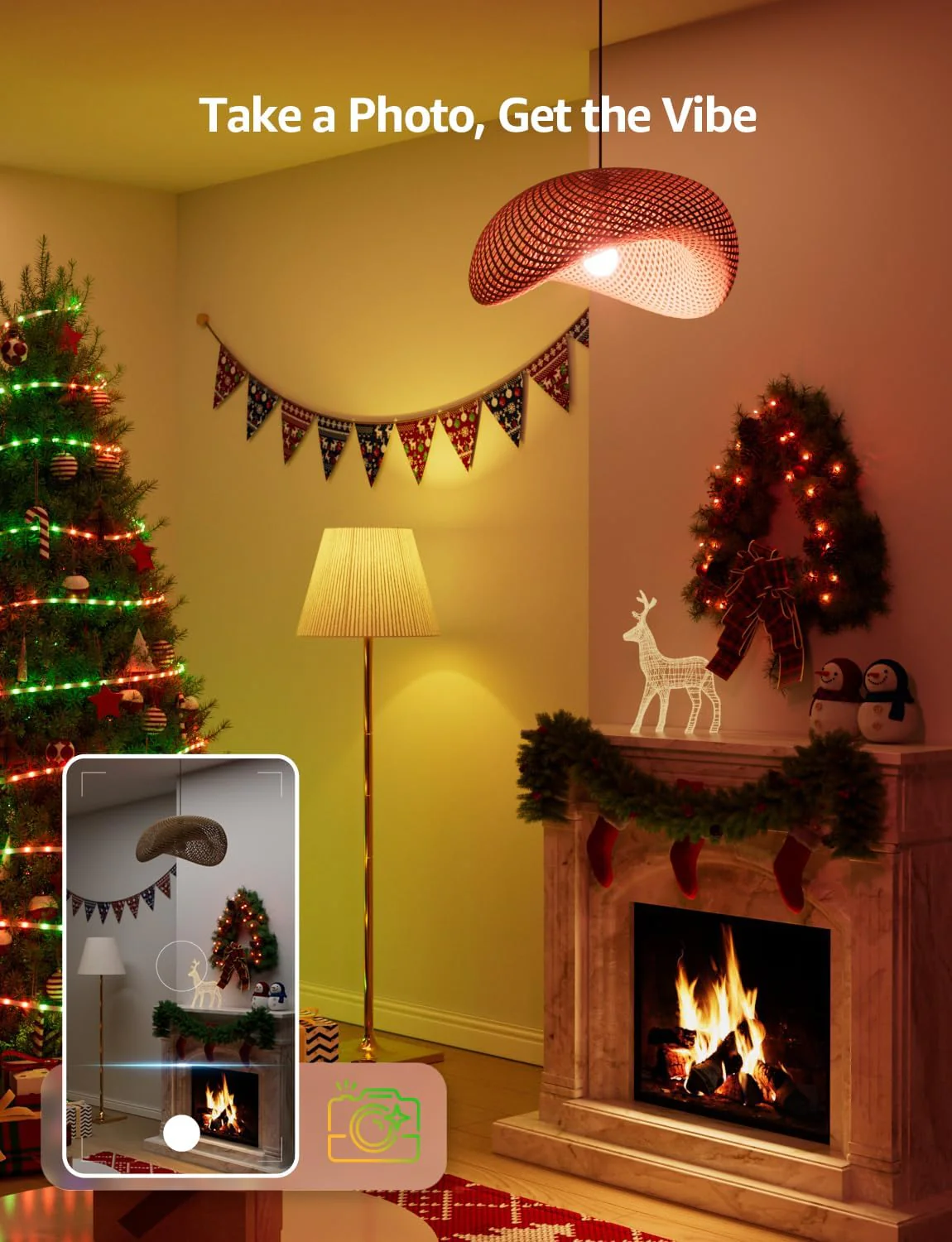 Lepro B1 AI Smart Bulb E27, Music Sync Bluetooth & WiFi Bulb, Voice Control Smart Screw Bulb, AI Lighting Design Assistant, Colour Changing Light Bulbs, RGBCCT, Work with Alexa & Google Assistant - Image 3
