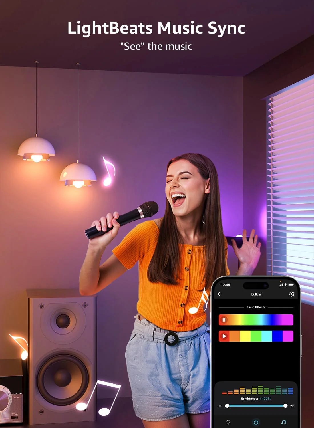 Lepro B2 AI Smart Bulb Bayonet, 1100LM Music Sync B22 WiFI Bulbs, Voice Control, AI Lighting Design Assistant, RGBCCT, Bluetooth Colour Changing Light Bulb, Work with Alexa & Google Assistant, 4 Packs - Image 4