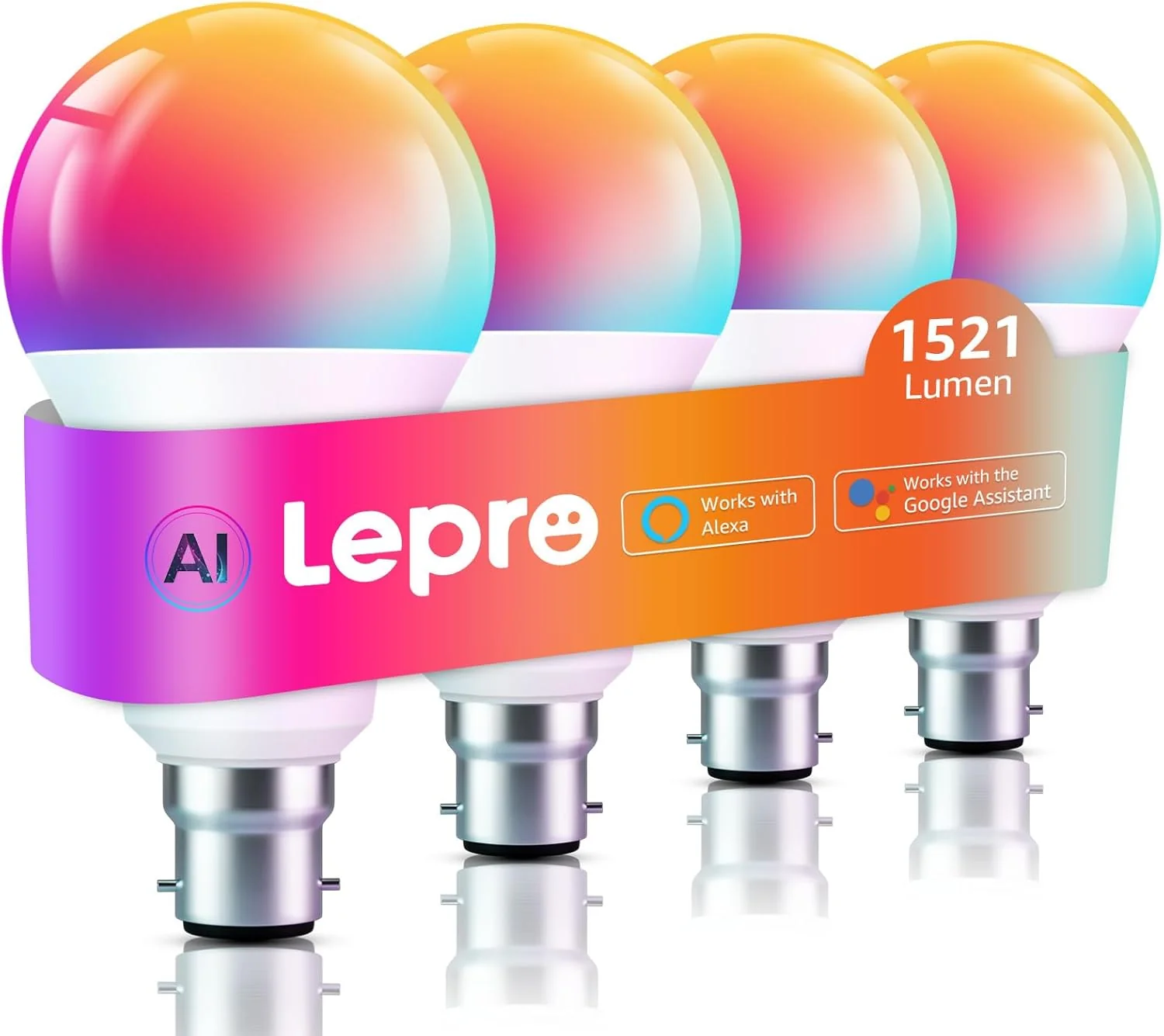 Lepro B22 AI Smart Bulb, 1521LM Smart Light Bulb, 12W(100W), Schedule & Timer, Energy Saving, 16 Million Colors, Work with Alexa & Google Assistant, Personalized AI Lighting Designer - Image 14