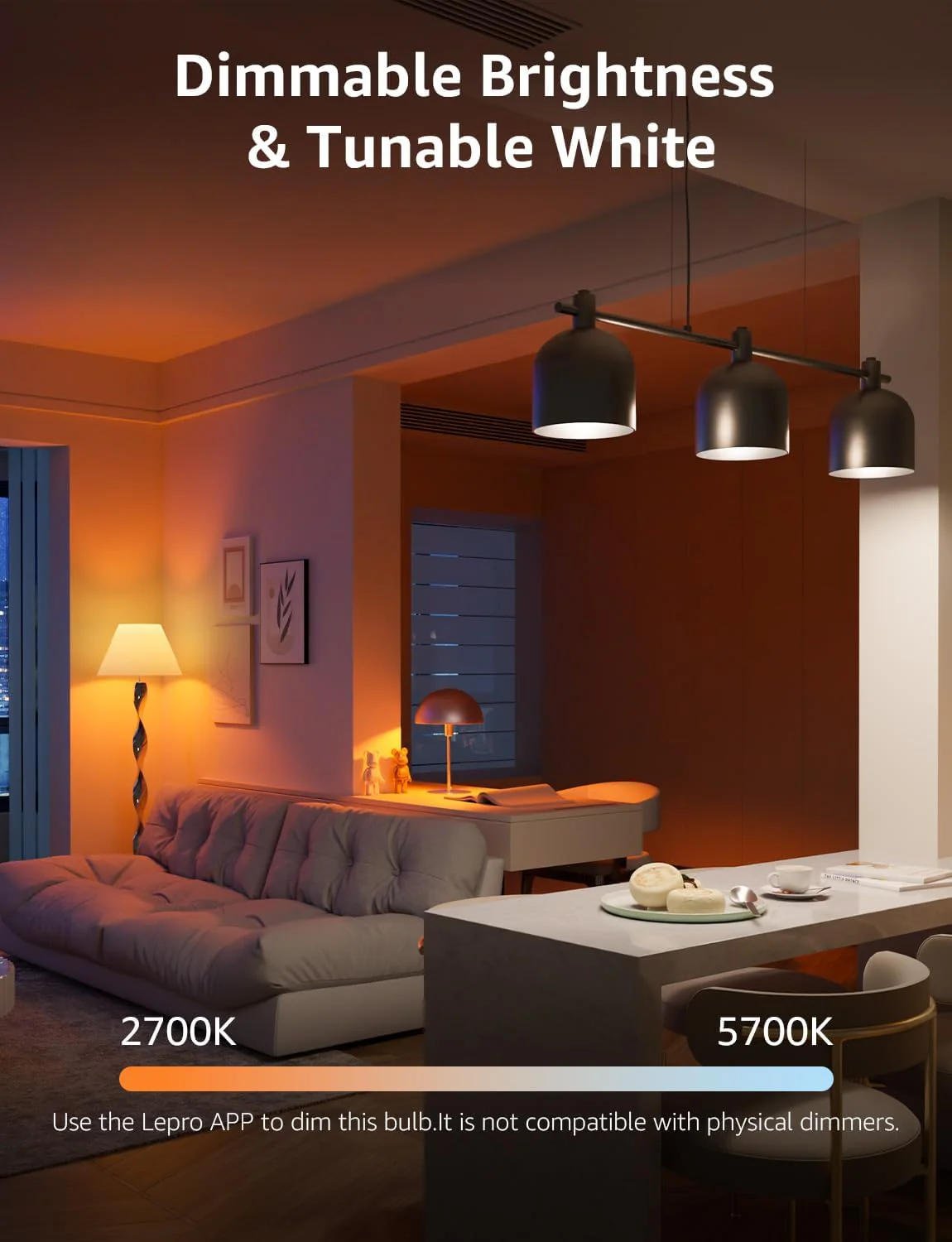 Lepro B22 AI Smart Bulb, 1521LM Smart Light Bulb, 12W(100W), Schedule & Timer, Energy Saving, 16 Million Colors, Work with Alexa & Google Assistant, Personalized AI Lighting Designer - Image 9