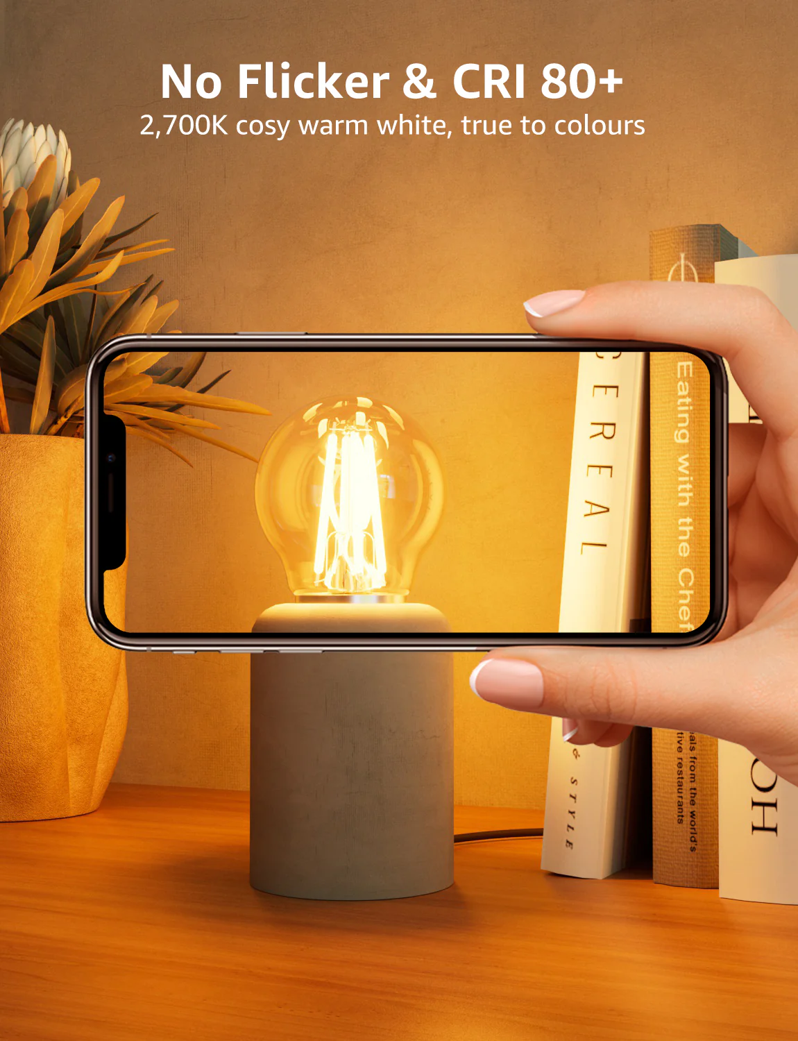 Lepro E14 LED Light Bulb A-Rated, Warm White 2700K, Ultra-efficient E14 Golf Ball Bulb P45 G45, 2.2W = 40W, 470lm, 50000H Lifespan, Small Edison Screw SES, Clear Filament, Vintage Glass[Energy Class A] - Image 8