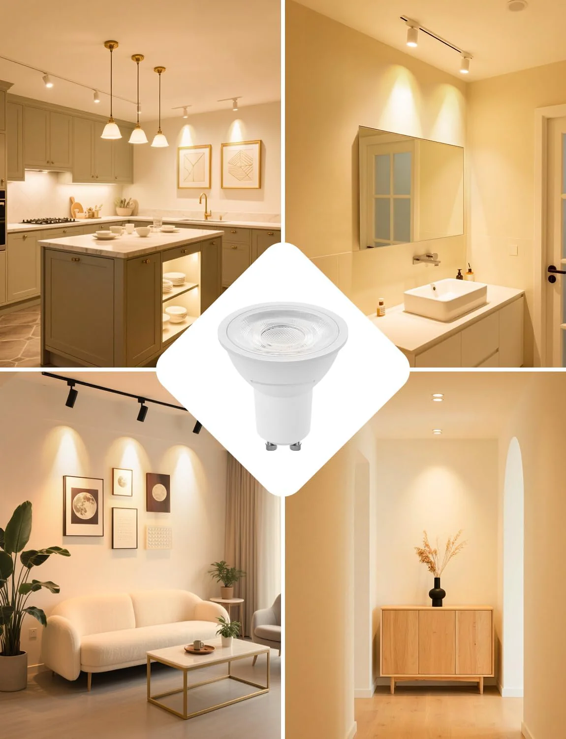 Lepro GU10 LED Bulbs, Warm White 2700K, 630LM, 6W (80W Equivalent), 38¡« Beam Angle, Energy Saving Spotlight Bulbs, Non-Dimmable, 8 Packs - Image 7