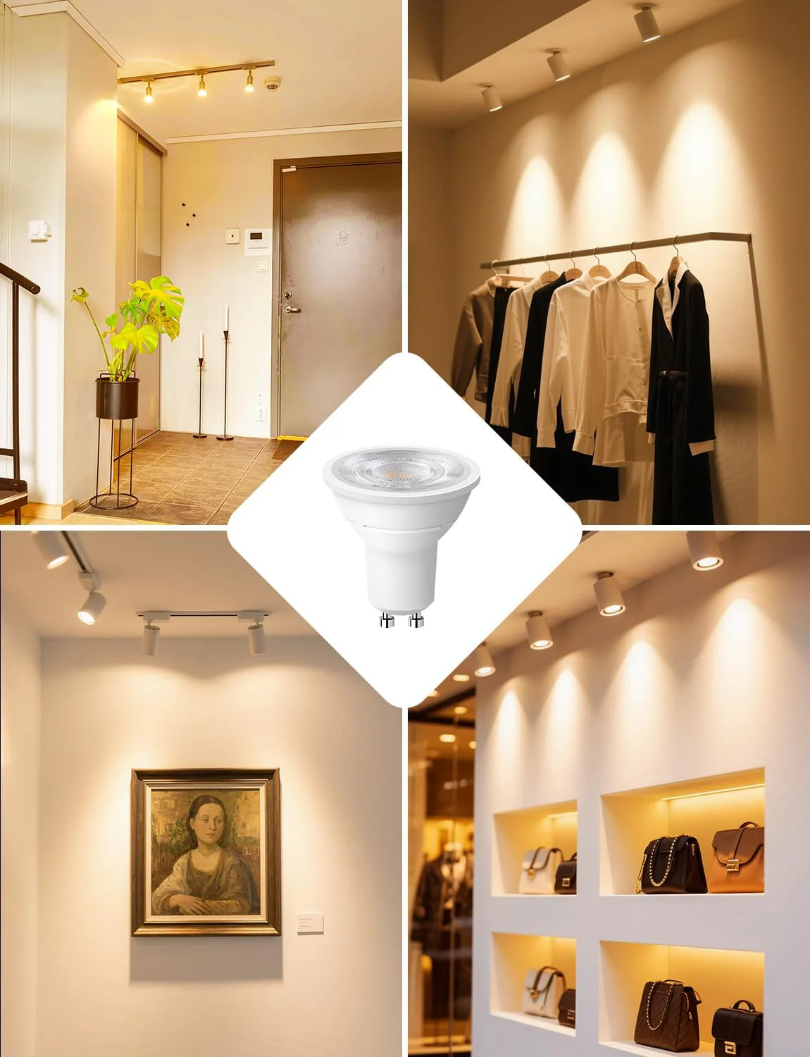 Lepro GU10 LED Bulbs, Warm White 2700K, A Energy Class, 360LM, 2W (50W Equivalent), 38¡« Beam Angle, 50000H Long Life, 96% Energy Saving Spotlight Bulb, Non-Dimmable, 2 Packs - Image 7