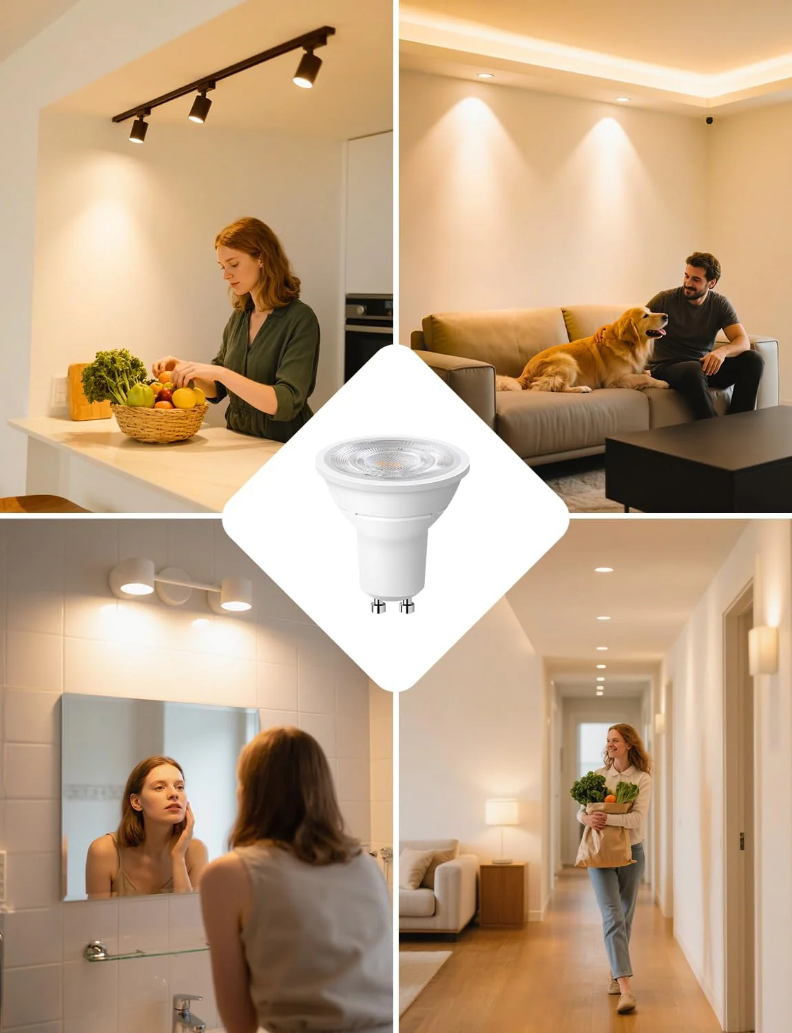 Lepro GU10 LED Bulbs, Warm White 2700K, A Energy Class, 360LM, 2W (50W Equivalent), 38¡« Beam Angle, 50000H Long Life, 96% Energy Saving Spotlight Bulb, Non-Dimmable, 2 Packs - Image 8