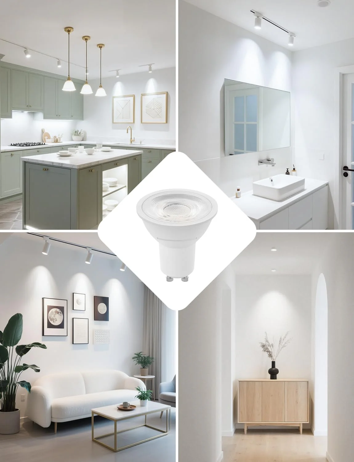 Lepro GU10 LED Spotlight Bulb, 630LM, 6W (80W Equivalent), Daylight White 6500K, 38¡« Beam Angle, Energy Saving Light Bulbs, Non-Dimmable, 4 Packs - Image 6