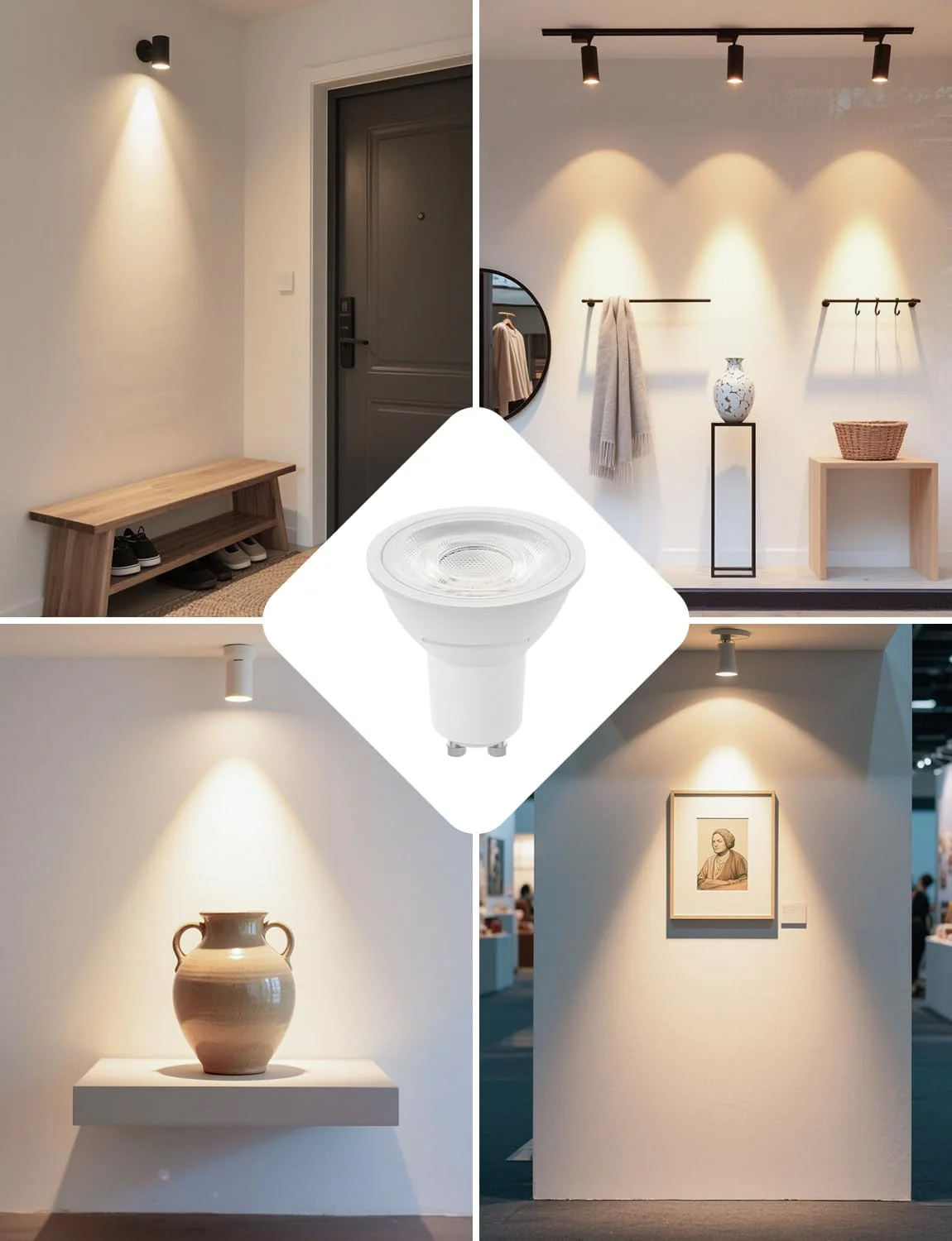 Lepro GU10 LED Spotlight Bulb, 630LM, 6W (80W Equivalent), Natural White 4000K, 38¡« Beam Angle, Energy Saving Light Bulbs, Non-Dimmable, 4 Packs - Image 4