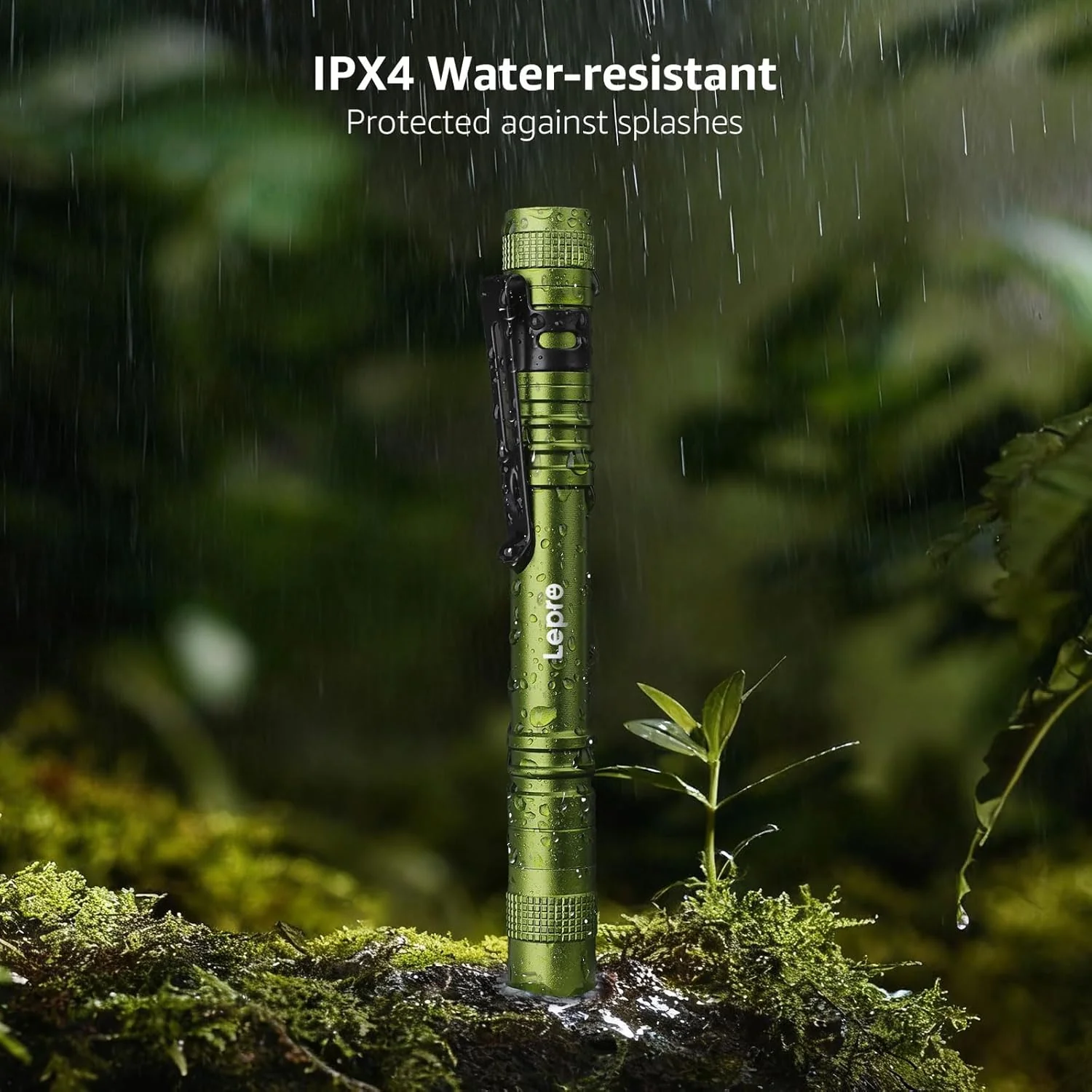 Lepro LED Torch Battery Powered, 2 Pack Pen Torch with Clip - Small Flightlight, 3 Modes, IP44 Waterproof for Camping, Emergencies, Repairs, Dog Walking, Power Cuts (Batteries Included), Green [Energy Class A] - Image 5