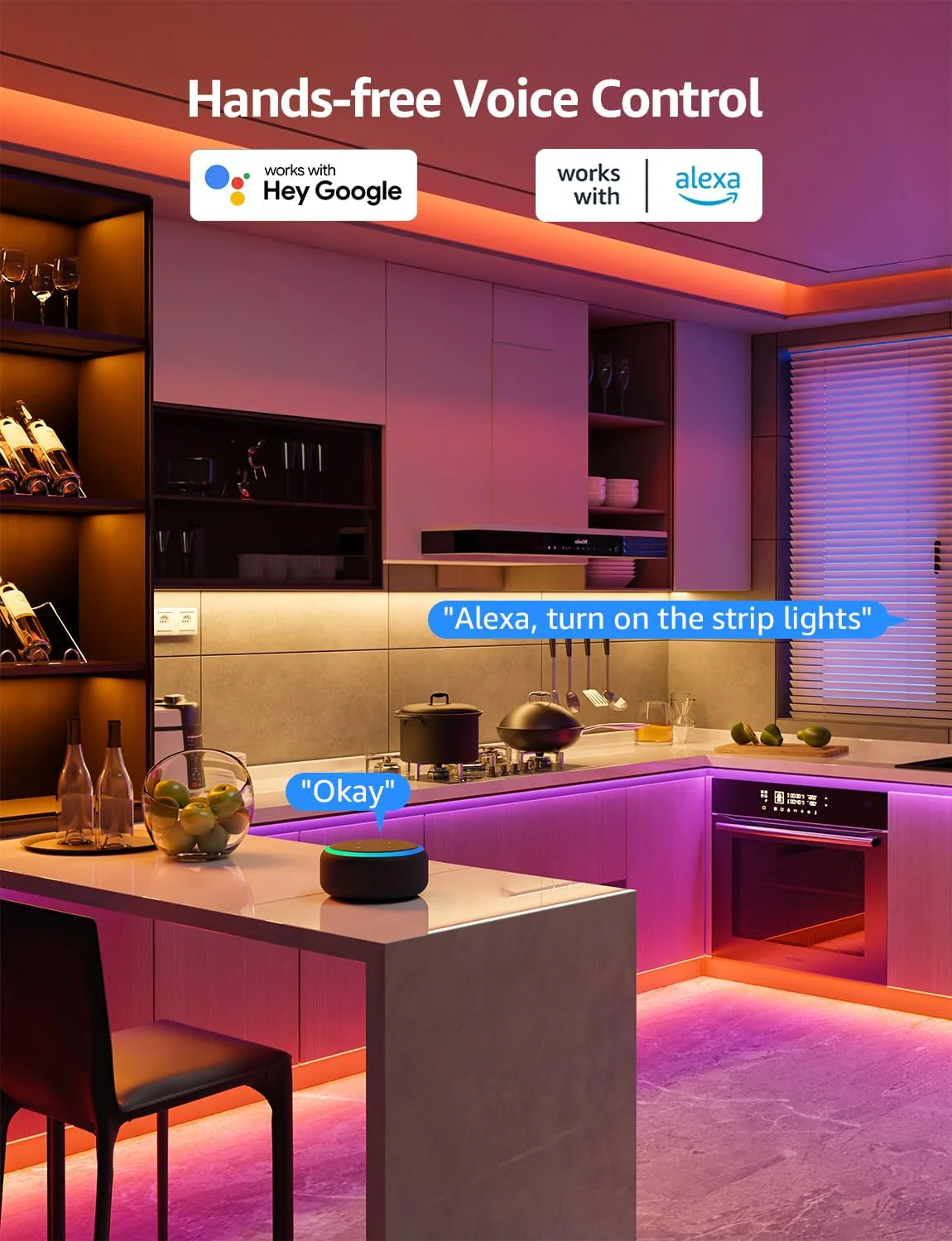 Lepro SE1 AI Smart RGB LED Strip Light 15M Roll, WiFi App Voice Control, Works with Alexa & Google Home, Music Sync, AI Lighting Design Assistant, Colour Changing LED Lights for Bedroom, No Remote - Image 5